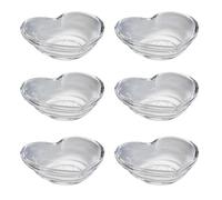 KANLVU Râpe à Ail En Verre Forme De Cœur Râpe à Gingembre Bol à Sauce Pour Sauce Soja, Assiette Gratte Ail Lavable Au Lave-Vaisselle Assiette A Raper Léger Et Compact(6pcs)