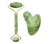 KANLVU Rouleau De Jade Visage En Pierre Naturelle Masseurs Gua Sha Visage Massage Jade Roller Pour Lutter Contre Le Vieillissement, Amincir Et Raffermir La Peau, Rouleau Visage