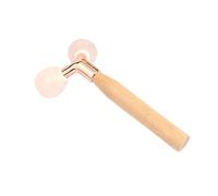 KANLVU Rouleau De Jade Visage Et Le Cou En Forme De V Massage Ergonomique En Pierre Ice Roller Visage Pour Sculpter La MâChoire Et Favoriser Le Drainage Lymphatique(F)