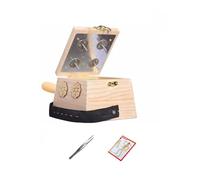 KANLVU Usage Domestique Boîte De Moxa en Bois avec Pince à éPiler Carte des Points D'acupuncture Boîte De Moxibustion Corps Entier Applicable Enlever Humidité Froide(4-Needle 3-Piece Set)