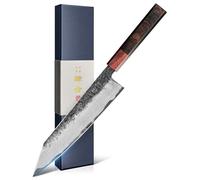 kanngou Couteau Kiritsuke 21 cm, Couteau Cuisine Japonais en acier Inoxydable AUS-8, Couteau de Chef Professionnel avec Coffret Cadeau Premium (Couteau Cuisine Kiritsuke 21cm)