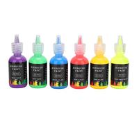 Kannlbaox Ensemble de pigments liquides 6 couleurs, fournitures de peinture DIY pour l'artisanat, encre vibrante à base d'eau avec un volume total de 174 ml, colorant pour textile, métal,