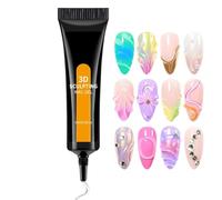 Kanoauo Gel 3D Pour Ongles | Outils De Manucure 3D Longue Durée Sans Essuyage - 15ml Gel De Design D'Ongles Colle À Sculpter | Pour Débutants Professionnels Strass Salon Fête Vacances Mariage