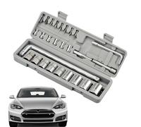 Kanoauo Jeu De Douilles Pour Mécanicien,27 Pièces Ergonomique et Robuste - Jeu Complet de Douilles pour Outils de Mécanicien,Pour Hommes Électriciens Pères Automobiles Camions Motos Ateliers