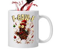 Kanoauo Mug Coq,Récipient à Boire en Céramique de 350ml avec un Design de Poulet,Mugs À Café Et Tasse À Thé Humoristiques - Pour Vin, Jus, Bière, Lait, Femmes, Amis, Vacances, Anniversaire, Noël,
