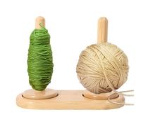 Kanoauo Porte-Fil à Tricoter | Distributeur de Fil à Coudre à Double Roulement,Support et Enrouleur en Bois pour Rangement,pour Débutants en Broderie Tricot et Amateurs de Crochet