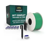 kanoo® Kit d'installation pour robot tondeuse avec câble de délimitation de 150 m + 300 piquets + 20 connecteurs de câble