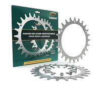 kanoo® Landroid Spikes Robot tondeuse en acier inoxydable pour Worx modèle S/M avec vis et accessoires pour améliorer le transport du robot à gazon - Taille des roues : 205 mm