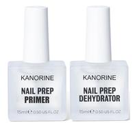 Kanorine Natural Nail Prep Apprêt déshydraté et sans acide, Primer Ongle Vernis Semi Permanent et Nail Déshydrateur Set,déshydrateur pour vernis à ongles acrylique et gel UV, séchage rapide