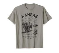Kansas Bison Sunflower Chemise vintage State Pride Western T-Shirt
