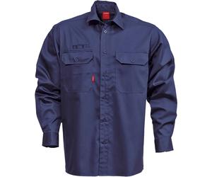Kansas Chemise en coton à manches longues 7386 BKS bleu marine 3XL
