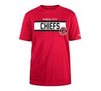 KANSAS CITY CHIEFS New Era Cap NFL T-Shirt régulier Haute densité Encre sérigraphiée sur Le Devant Graphique Original Couleur équipe Unisexe Rouge