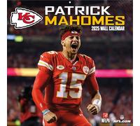 Kansas City Chiefs Patrick Mahomes 2025 12x12 Player Wall Calendar