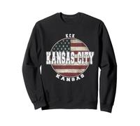 Kansas City Kansas, Drapeau américain Vintage Sweatshirt