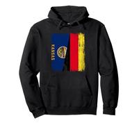 Kansas Germany Demi-Drapeau du Kansas State German Heritage Sweat à Capuche