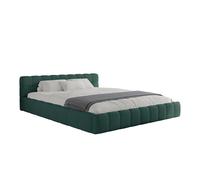 Lit nuage 160x200cm en velours vert KANSAS