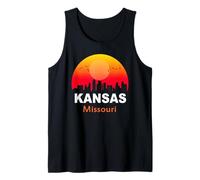 Kansas Missouri Vintage Sunset Retro City State USA Débardeur