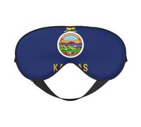 Kansas State Flag Print Functionality Outdoor Travel Masque pour les yeux Respirant Camping Méditation Yoga