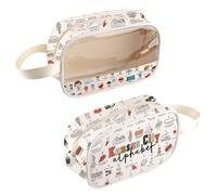 Kansas Trousse de maquillage transparente avec alphabet Kansas City Cadeau pour les amateurs de déménagement au Kansas, Kan-citybag