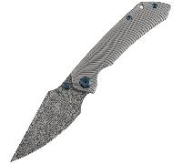 Kansept Fenrir Damascus Beadblasted Titanium K1034C4