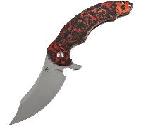 Kansept Gilgamesh Stonewashed CPM S35VN Carbon Fiber,Beadblasted Titanium K1128A2