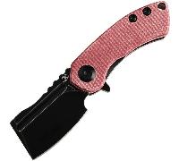 Kansept Mini Korvid Black Stonewashed 154CM Red Canvas Micarta T3030M2