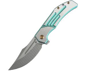 Kansept Orion Machine Satin CPM S35VN with CNC Milling Green Anodized Titanium K1089B4
