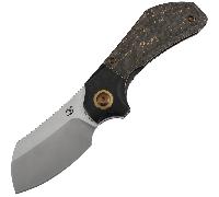 Kansept Pluto - Satin S90V with Blackwash Titanium, Snake Skin Gold Fatcarbon K3129A1