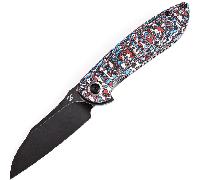 Kansept Prometheus Blackwash CPM S35VN Fibre de Carbone Nebula Blanc Bleu Rouge K1040A2