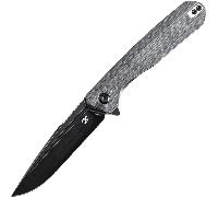 Kansept Qilin 154CM Black Stonewashed Black Micarta Poignées T1047A1