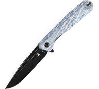 Kansept Qilin 154CM Black Stonewashed Blue Micarta Poignées T1047A4