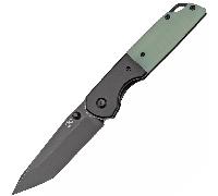 Kansept Warrior Black TiCn Coated and Stonewashed Tanto D2 Blade Black Anodized Aluminum Bolster +Ja