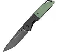 Kansept Warrior Lame Drop Point D2 Revêtue de TiCn Noir et Stonewashed Manche en Aluminium Anodisé N