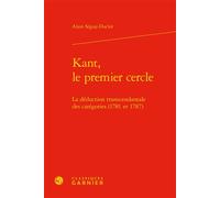 Kant, Le Premier Cercle - La Déduction Transcendantale Des Catégories (1781 Et 1787)