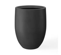 Kante Grand Pot de Fleurs décoratif en béton Naturel pour extérieur et intérieur, Noir Bruni, 55,1 cm de Hauteur