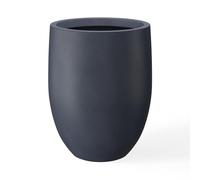 Kante Grand pot de fleurs décoratif en béton pour intérieur et extérieur, pots décoratifs avec trous de drainage, style conique rond moderne pour la maison et le jardin, gris foncé, 55,1 cm de hauteur