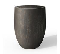Kante Grande jardinière en béton de 55 cm de Hauteur d’intérieur et extérieur, Pot de Fleurs avec Trou de Drainage pour terrasse, Jardin, Maison, décoration Moderne pour Fleurs et Arbre, Bronze