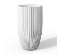 Kante Jardinière, béton, Blanc texturé, 61 cm de Haut