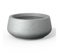 Kante Pot de Fleurs Rond en béton avec Trou de Drainage pour la Maison, la terrasse, Le Jardin, Gris béton, 42,9 cm de diamètre