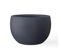 Kante Pot de Fleurs Rond en béton pour extérieur/intérieur avec Trou de Drainage et Bouchon en Caoutchouc pour Jardin, terrasse, Balcon, Maison, 40 cm, Gris Anthracite