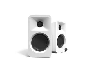 Kanto ORA 100W Powered Bi-amp Reference Desktop Computer Speakers w/Bluetooth 5.0 & USB-C | 100 Hz Crossover | Reference Quality Sound | Pair | White