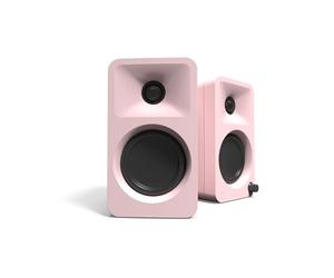 Kanto ORA 100W Powered Bi-amp Reference Desktop Computer Speakers w/Bluetooth 5.0 & USB-C | 100 Hz Crossover | Reference Quality Sound | Pair | Pink
