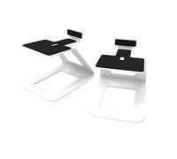 Kanto SE6W Lot de 2 supports surélevés pour haut-parleurs de grande bibliothèque et moniteurs de studio de 5 à 7" - Supporte 10 kg - Amortissement de 2,5 mm - Blanc