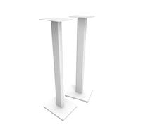 Kanto ST34 Lot de 2 supports de sol universels pour haut-parleurs d'étagère, jusqu'à 13,6 kg, son amélioré, gestion des câbles cachés, base en MDF blanc