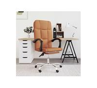 349640 vidaXL Fauteuil inclinable de bureau Marron Similicuir