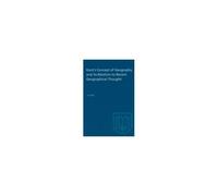 Kant's Concept Of Geography And Its Relation To Recent Geographical Thought