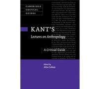 Kants Lectures On Anthropology Alix Cohen, (Auteur)