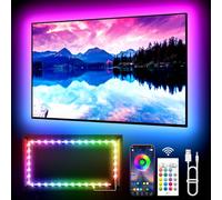 KANTUTOE Ruban LED TV, 3M TV LED pour 32"- 45" TV, musique sync Bluetooth app et télécommande TV LED Strip USB alimenté pour chambre/jeux