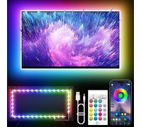 KANTUTOE Ruban LED TV, 5M TV LED pour 55"- 75" TV, musique sync Bluetooth app et télécommande TV LED Strip USB alimenté pour chambre/jeux