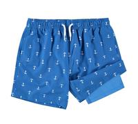 Kanu Surf Adventure Swim Trunks with Compression Liner Quick Dry Stretch Boys Swimsuit Maillot de Bain, Shoreline Bleu Roi, 9-10 Garçon